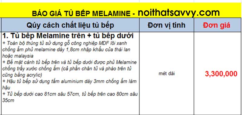 Gia Tu Bep Melamine