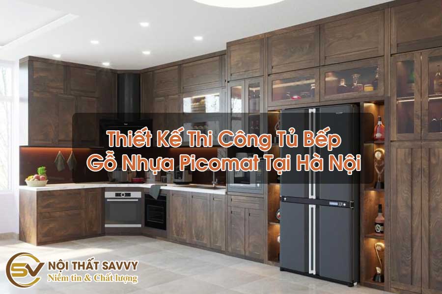 Thiết Kế Thi Công Tủ Bếp Gỗ Nhựa Picomat Tại Hà Nội
