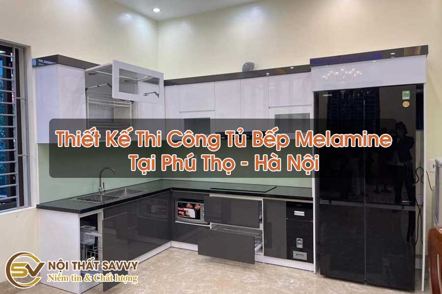 Thiết Kế Thi Công Tủ Bếp Melamine Tại Phú Thọ