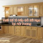 Tủ Bếp Gỗ Sồi Nga Tại Hải Dương