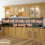 Tủ Bếp Gỗ Sồi Nga Tại Hưng Yên