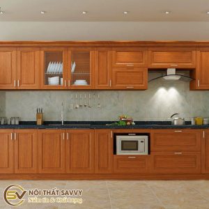 Tủ Bếp Gỗ Xoan Đào GD001